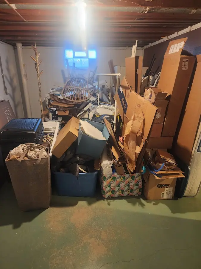 Roll-off dumpster container at job site for 8 Yard Dumpster Rental in La Center